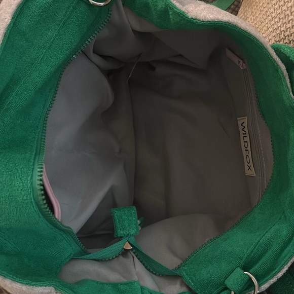 Wildfox Pineapple Embroidered Tote Bag Green and Gray NEW (074) - Picture 4 of 6